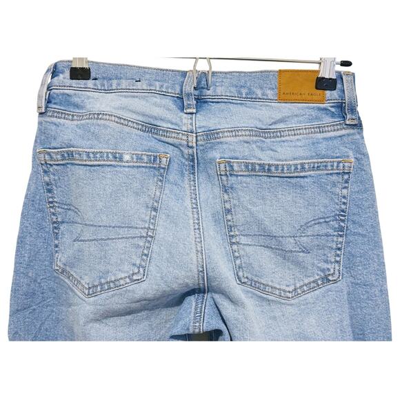 American Eagle High Waisted Stovepipe Jeans Size 00 Blue Y2k Retro Light Wash - Picture 5 of 9